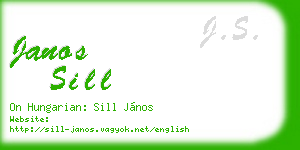 janos sill business card