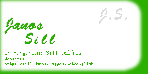 janos sill business card